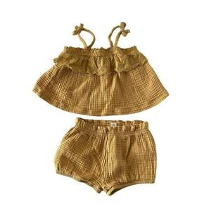 Colored Organics Zuri Eyelet Set In Honey